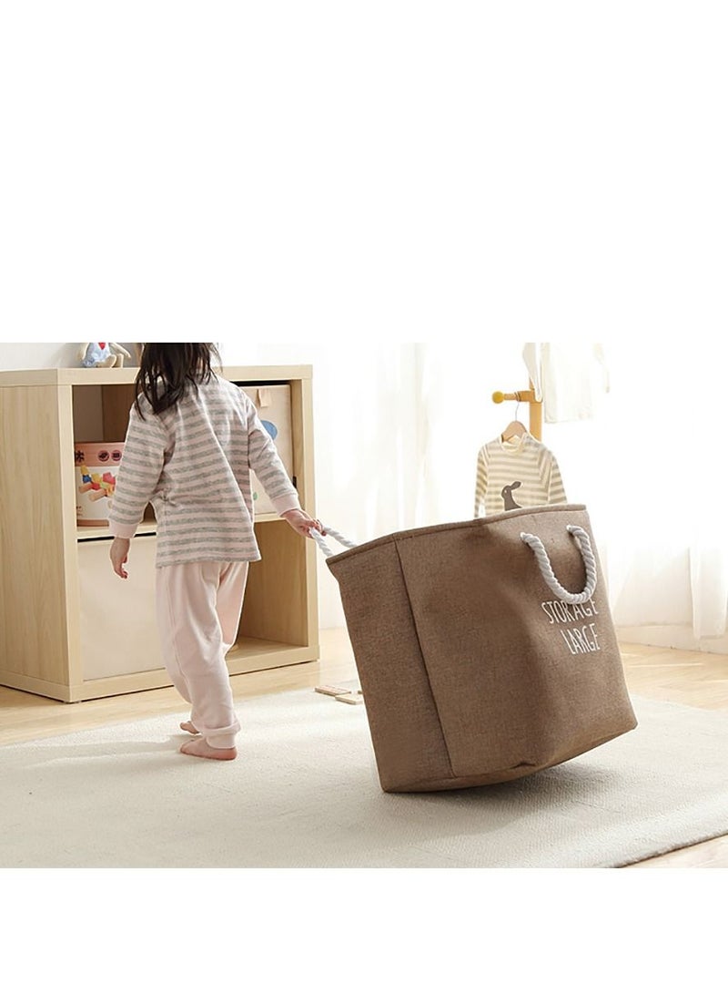 Hi homey Foldable Clothes storage Laundry Basket With Handles - Image 3