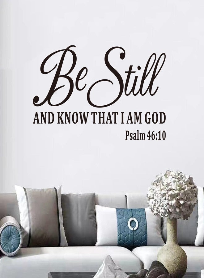 SEATUNE Bible Verse Wall Stickers for Bedroom: Christian Quotes Inspirational Positive Vinyl Art Wall Decals for Living Room Wall Decor - Be Still and Know That I am God 21" X 11" - Image 5