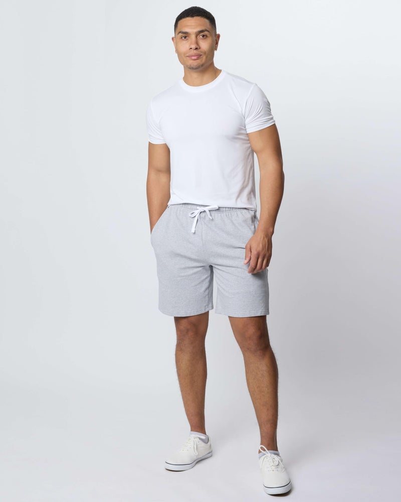 REALESSENTIALS Real Essentials 3 Pack: Men's Cotton 9" French Terry Casual Lounge Sweat Shorts with Pockets, Set 6, M - Image 3