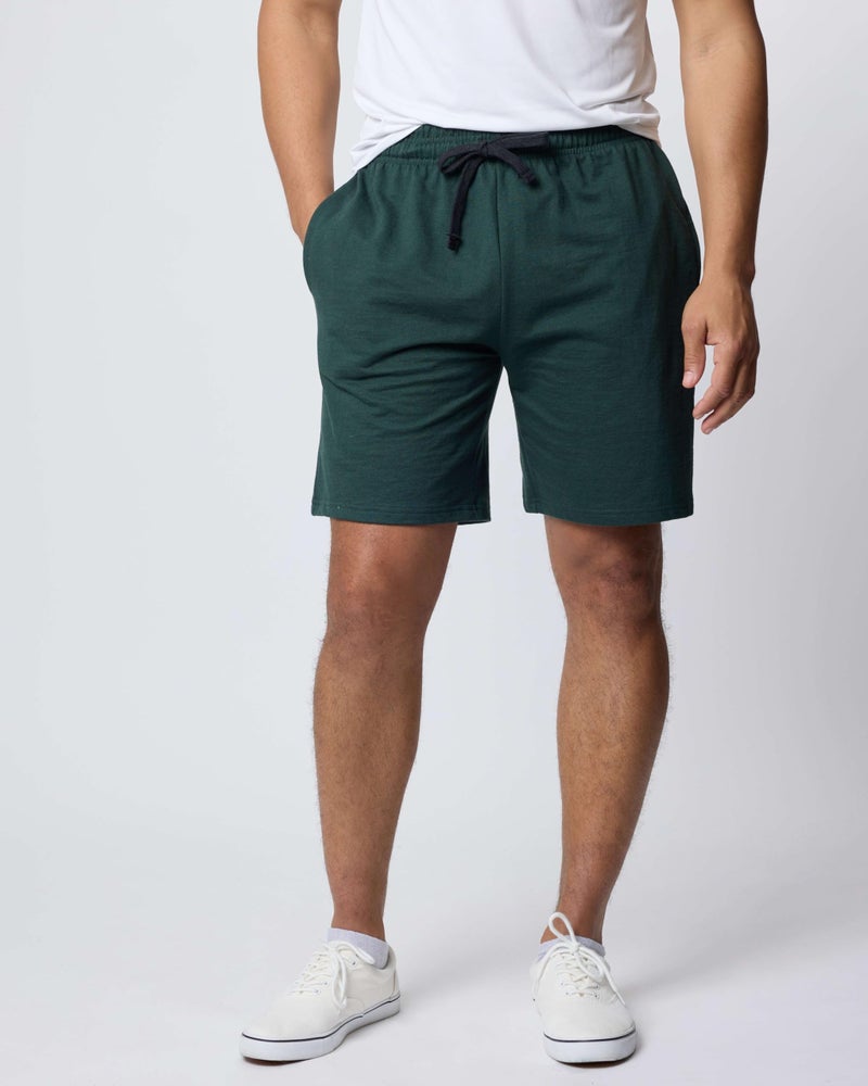 REALESSENTIALS Real Essentials 3 Pack: Men's Cotton 9" French Terry Casual Lounge Sweat Shorts with Pockets, Set 6, M - Image 2
