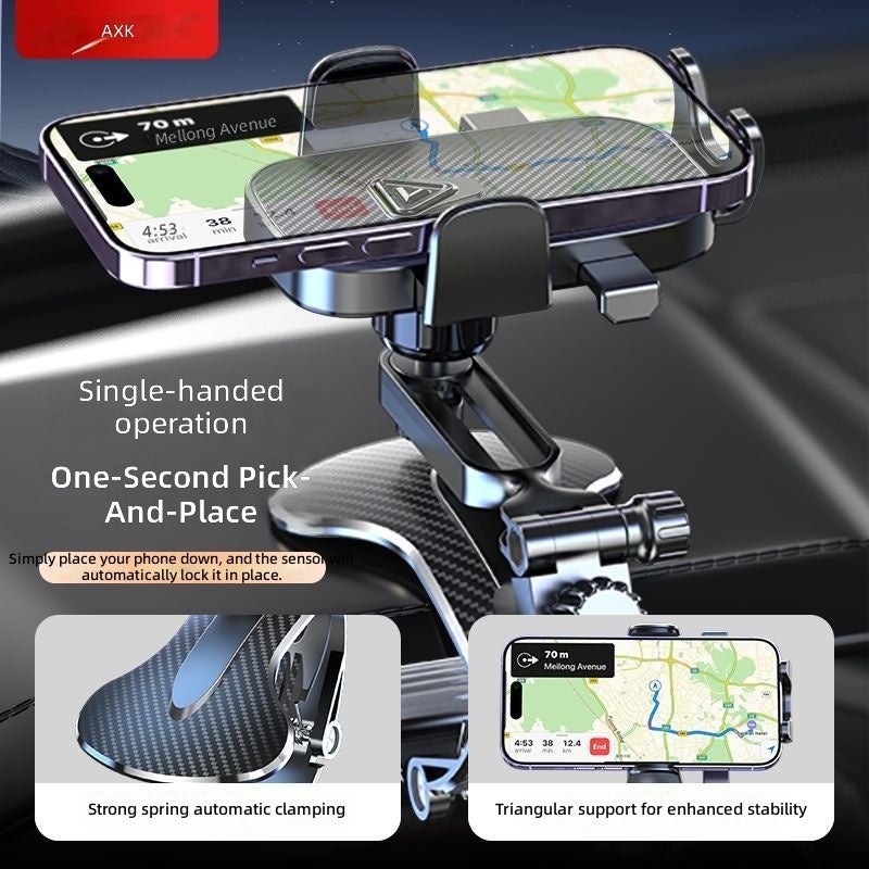 AXK2026 New Car Phone Holder with Alligator Clip - Universal Navigation Mount - Image 3