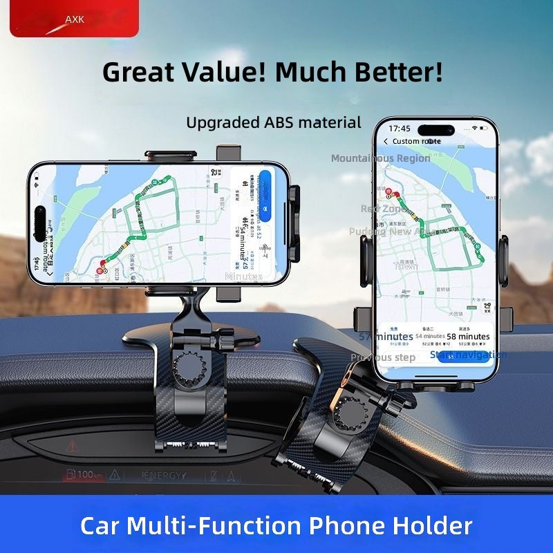 AXK2026 New Car Phone Holder with Alligator Clip - Universal Navigation Mount - Image 1