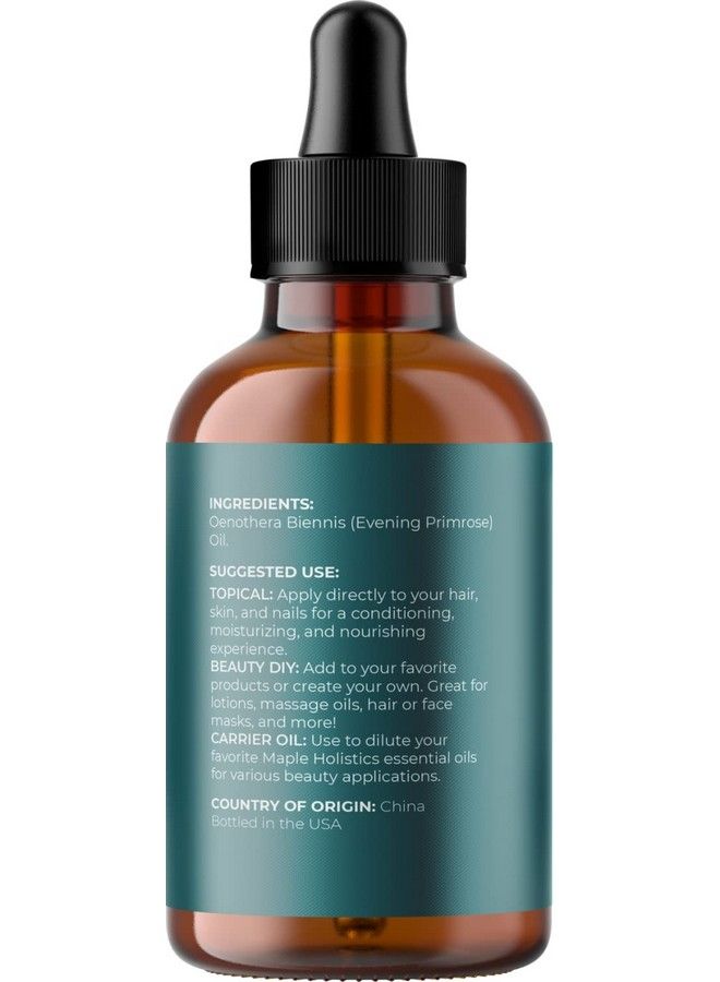 Maple Holistics Pure Evening Primrose Oil For Skin Cold Pressed Natural Face Moisturizer And Nourishing Hair Oil Use In Diy Skin Care For Dry Flaky Skin Hydration And As A Carrier Oil For Essential Oils Mixing - Image 3