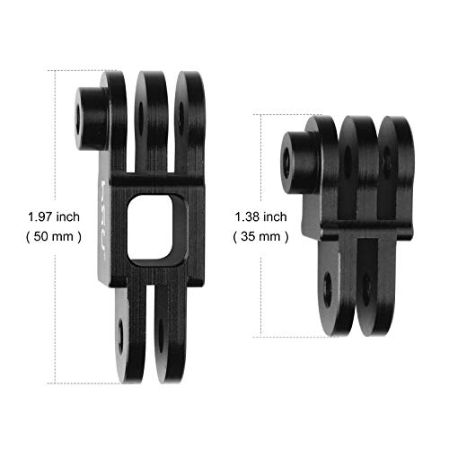 HSU Aluminum Extension Arm for GoPro Hero 13/12, Metal Adjust Arm Straight Joints Mount, Same Direction Straight Joints Mount for Go Pro Hero 11/10/9/8/7/6/5 Black, DJI Osmo Action and More(Black) - Image 4