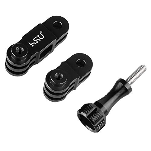HSU Aluminum Extension Arm for GoPro Hero 13/12, Metal Adjust Arm Straight Joints Mount, Same Direction Straight Joints Mount for Go Pro Hero 11/10/9/8/7/6/5 Black, DJI Osmo Action and More(Black) - Image 3