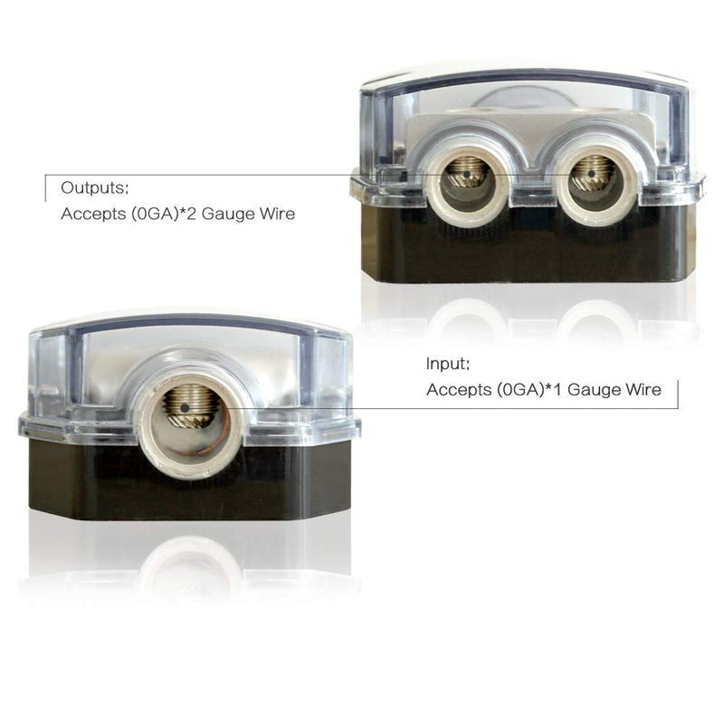 ZOOKOTO 1X0GA In/2X0GA Out Power Distribution Block for Car Audio Amplifiers - Image 3