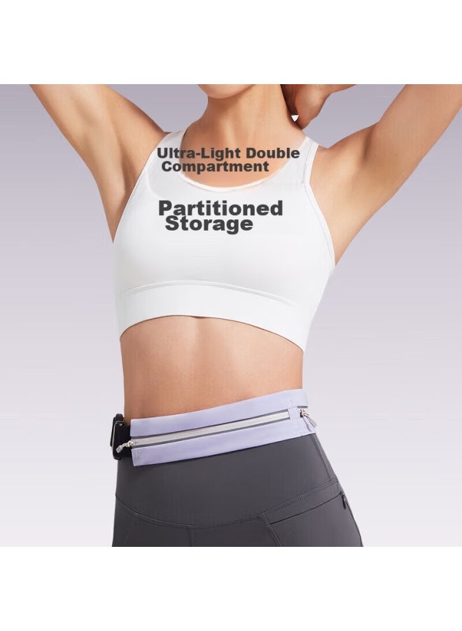 Keep Dual-compartment Waterproof Running Waist Pack, Marathon Running Sports Professional Uni Large Capacity Waist Pack With Phone Pockets - Image 2