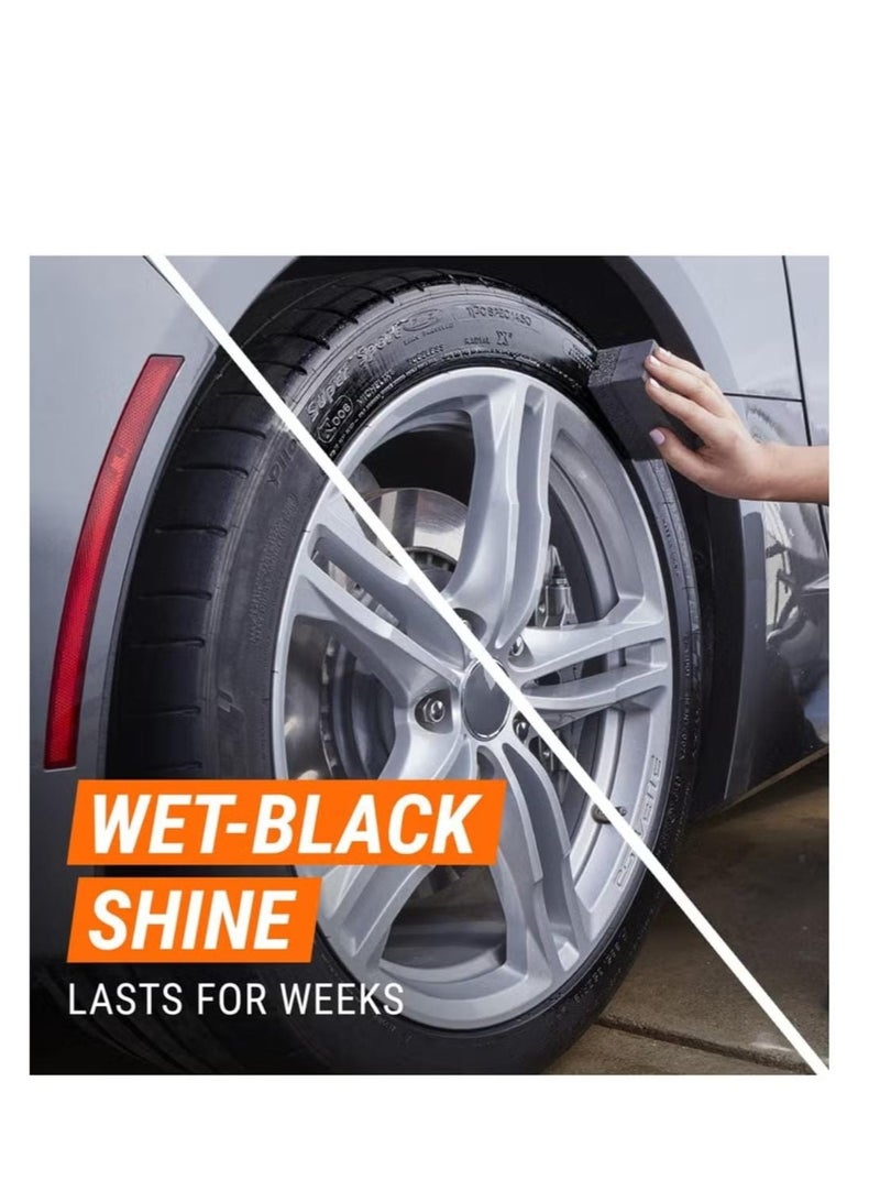 نورا بخاخ تلميع الإطارات الاحترافي من نورا، لمسة نهائية طويلة الأمد بمظهر مبلل، لمعان وحماية فائقين لإطارات السيارات والدراجات والشاحنات، 500 مل، محلول تفصيلي عالي اللمعان رقم 254 - Image 5