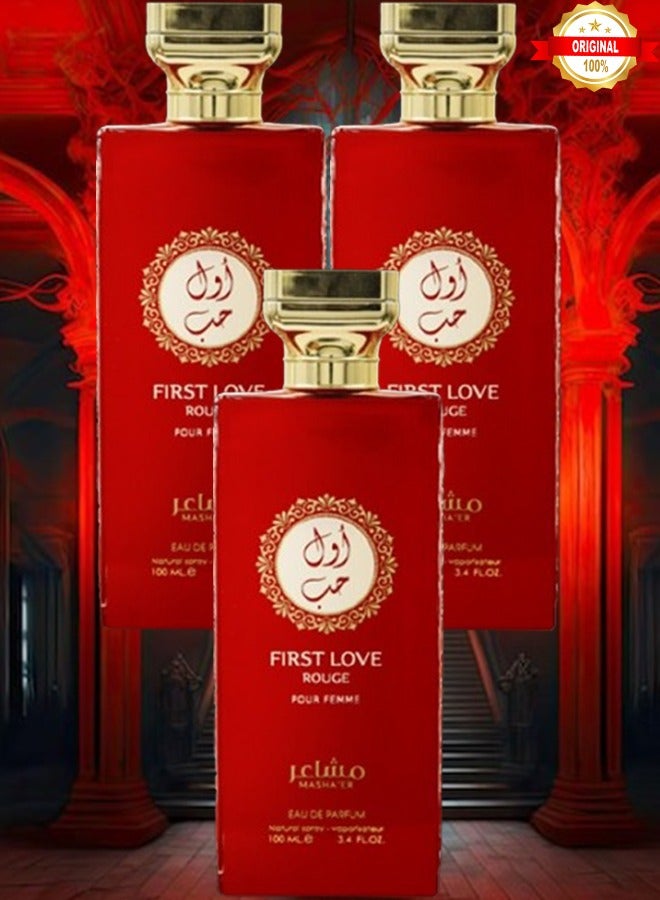 Love 3 Pieces First Rouge Mashaer EDP 100ML - Image 1