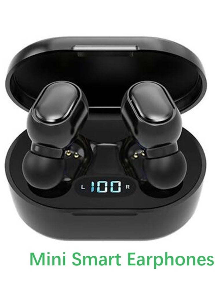 Generic - Mini Earbuds New Generation Smart Earphones TWS Bluetooth Headphones with LED Power Display HiFi Sound Quality Deep Bass Black - Image 1