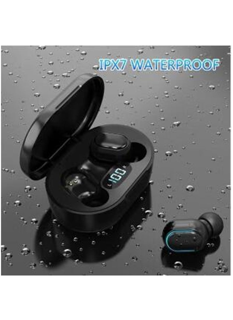 Generic - Mini Earbuds New Generation Smart Earphones TWS Bluetooth Headphones with LED Power Display HiFi Sound Quality Deep Bass Black - Image 1