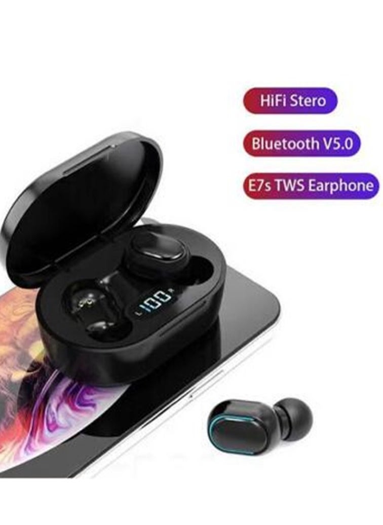 Generic - Mini Earbuds New Generation Smart Earphones TWS Bluetooth Headphones with LED Power Display HiFi Sound Quality Deep Bass Black - Image 1
