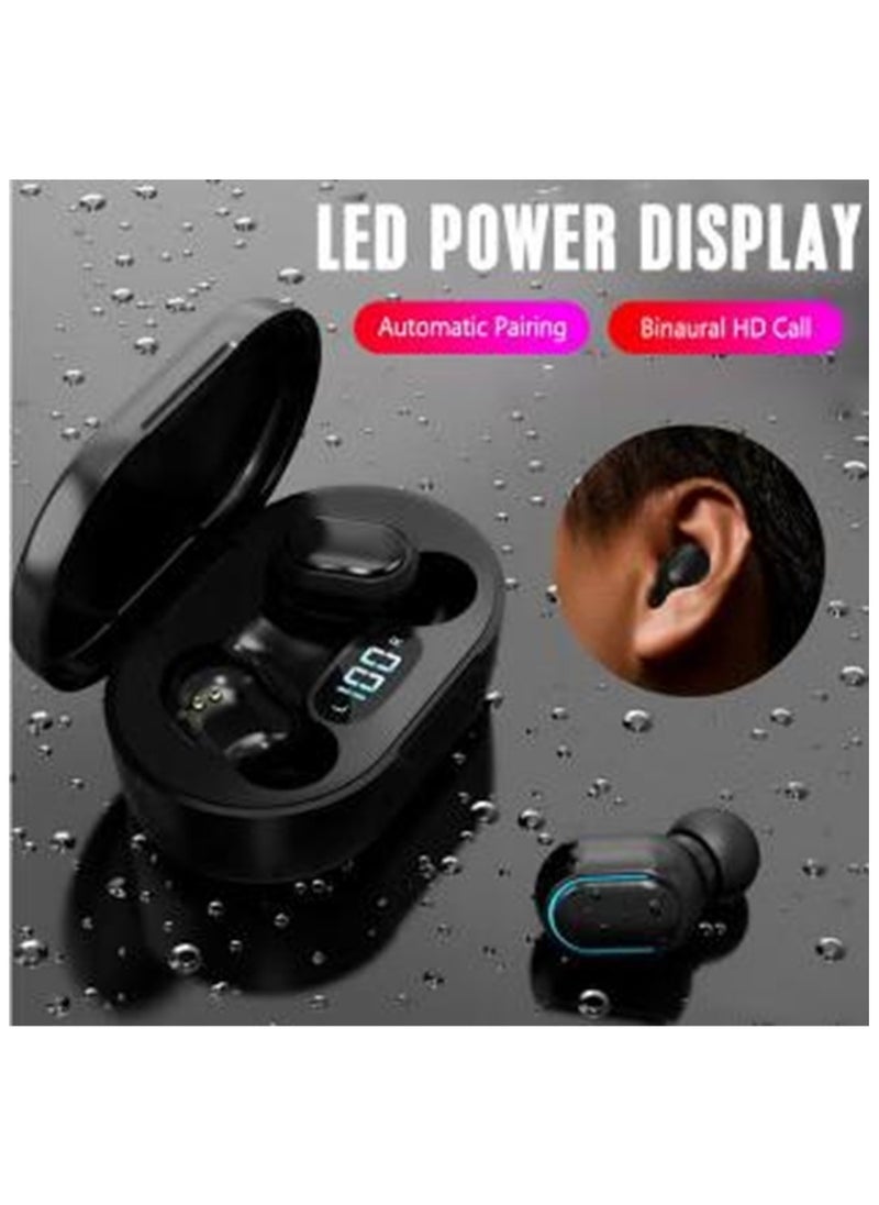 Generic - Mini Earbuds New Generation Smart Earphones TWS Bluetooth Headphones with LED Power Display HiFi Sound Quality Deep Bass Black - Image 1