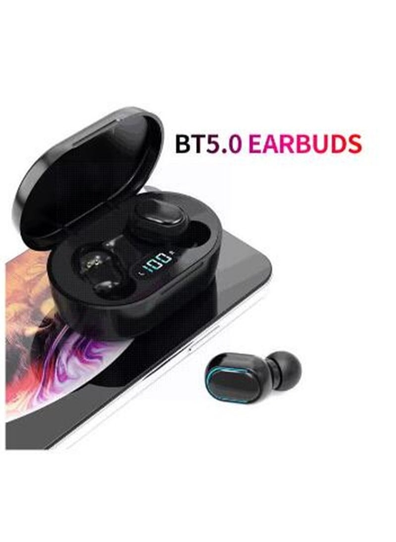 Generic - Mini Earbuds New Generation Smart Earphones TWS Bluetooth Headphones with LED Power Display HiFi Sound Quality Deep Bass Black - Image 1