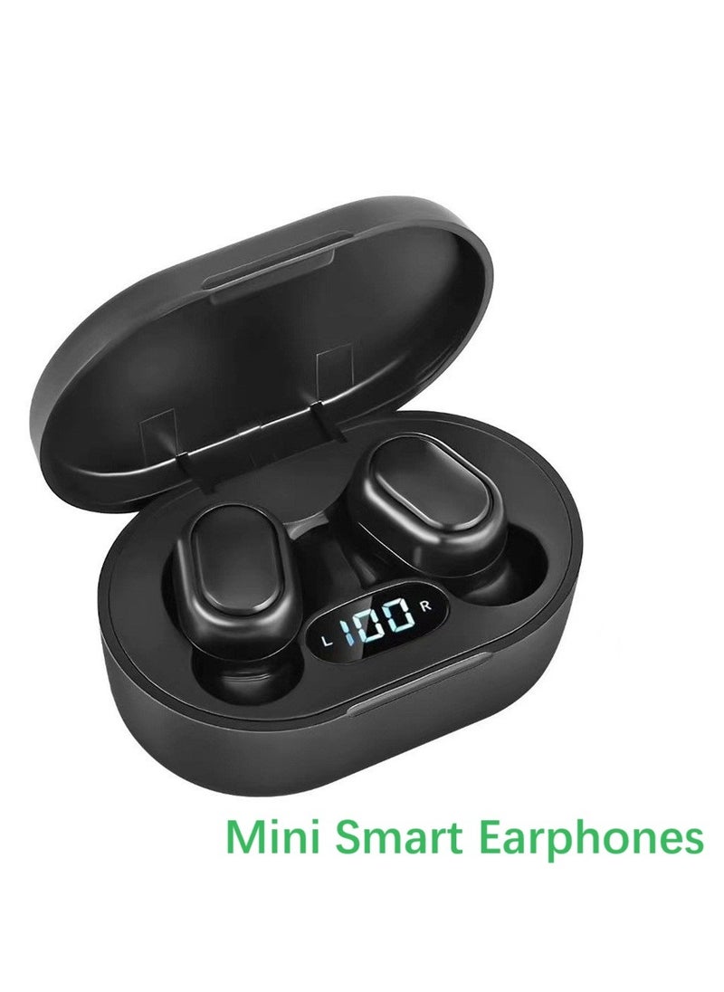 Generic - Mini Earbuds New Generation Smart Earphones TWS Bluetooth Headphones with LED Power Display HiFi Sound Quality Deep Bass Black - Image 1
