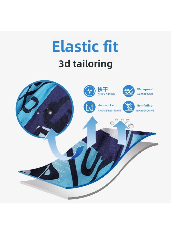 إسكدنيا سراويل سباحة للرجال مضادة للإحراج فضفاضة سريعة الجفاف رياضية للرجال سراويل سباحة بوكسر ملابس سباحة للشاطئ سراويل سباحة ربيعية ساخنة - اللون: 9991 أسود - - Image 3