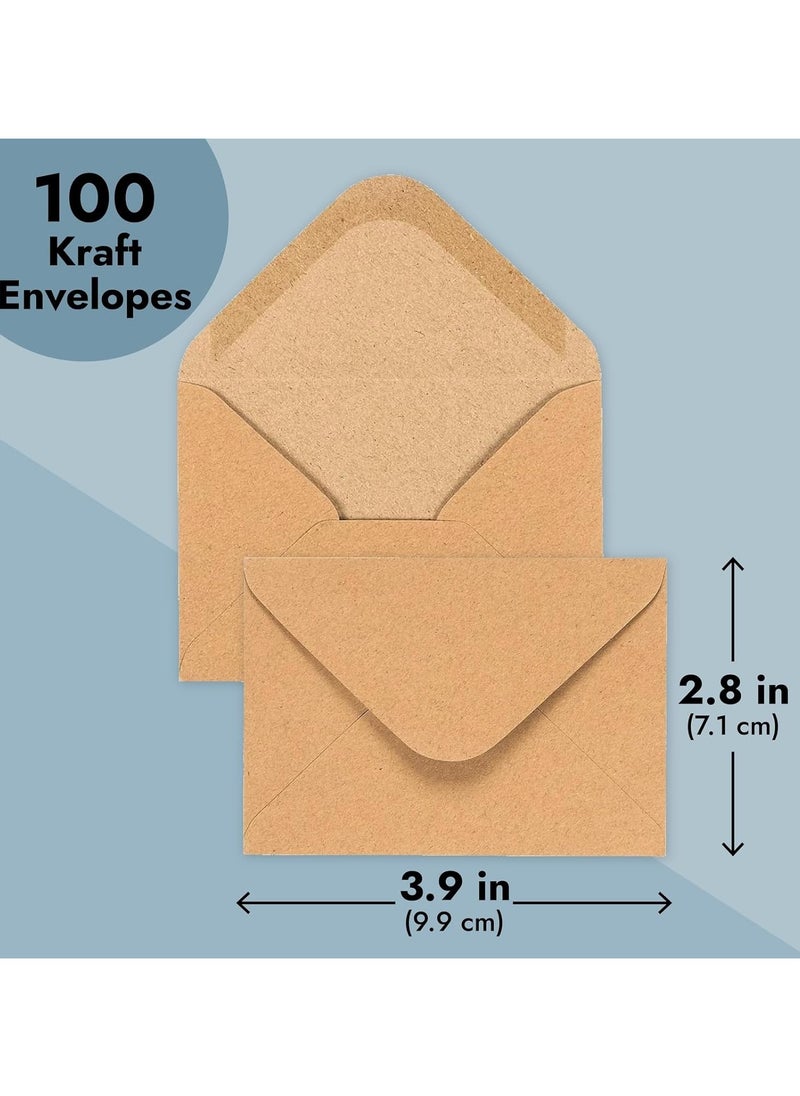 KCDMBUE 100 Pack Self-Sealing Envelopes (Brown)  - Image 3