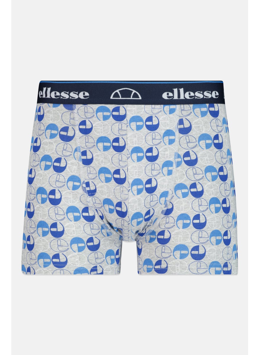 Ellesse Men 3 Pieces Brand Logo Trunks, Navy/Red  - Image 5