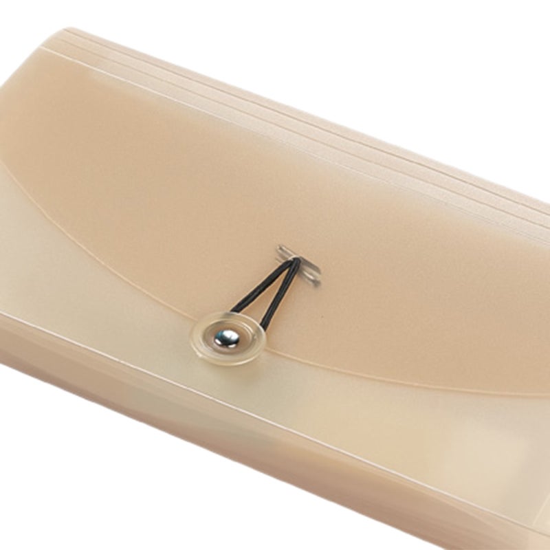 2 pcs Simple Document File Folder Portable Elastic Band Expanding Accordion File Folder Organizer(Beige) - Image 4