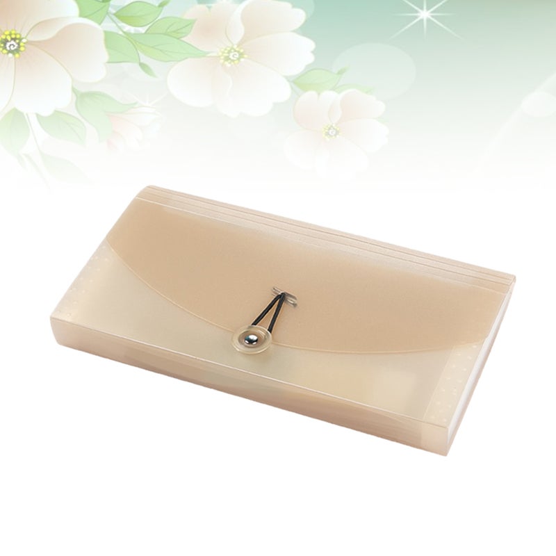 2 pcs Simple Document File Folder Portable Elastic Band Expanding Accordion File Folder Organizer(Beige) - Image 5