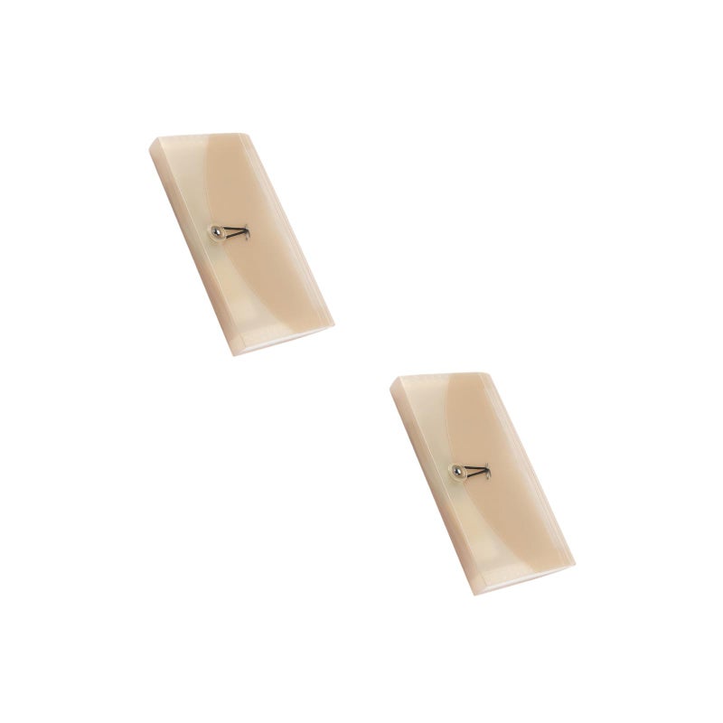 2 pcs Simple Document File Folder Portable Elastic Band Expanding Accordion File Folder Organizer(Beige) - Image 1