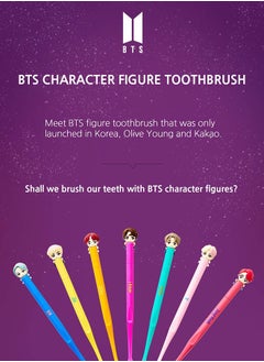 BTS K-Pop Idols Goods V Character Figure Toothbrush with Convenient Magnetic Holder Toothbrush ‎2.9 x 1.1 x 10.4inch  - Image 4