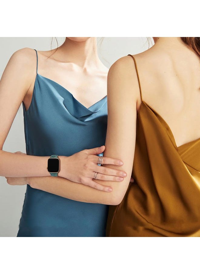 SuperNaNa - 2 Pack Floral Engraved Silicone Bands Compatible with Apple Watch Band 40mm 38mm 44mm 41mm 42mm 45mm 49mm Women,Cute Wildflowers Rose Flower Soft Sport Strap for iWatch Bands Series SE 8 6 5 4 3 Ultra - Image 1