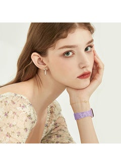 SuperNaNa 2 Pack Floral Engraved Silicone Bands Compatible with Apple Watch Band 40mm 38mm 44mm 41mm 42mm 45mm 49mm Women,Cute Wildflowers Rose Flower Soft Sport Strap for iWatch Bands Series SE 8 6 5 4 3 Ultra  - Image 4