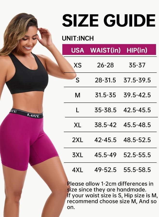 ALLBASE Womens Boxer Briefs High Waisted Modal Boy Shorts Underwear, Multicolor01-pack of 4, L - Image 5