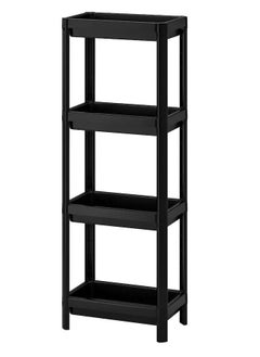 ALMUFARREJ 4 Layer Vesken Shelving Unit Shelf Black 36x23x100 cm  - Image 2