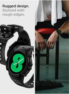 Spigen Spigen Rugged Armor Pro Designed for Samsung Galaxy Watch FE (2024), Galaxy Watch 5 40mm (2022), Galaxy Watch 4 40mm (2021) Band with Case Protector - Charcoal Gray  - Image 5