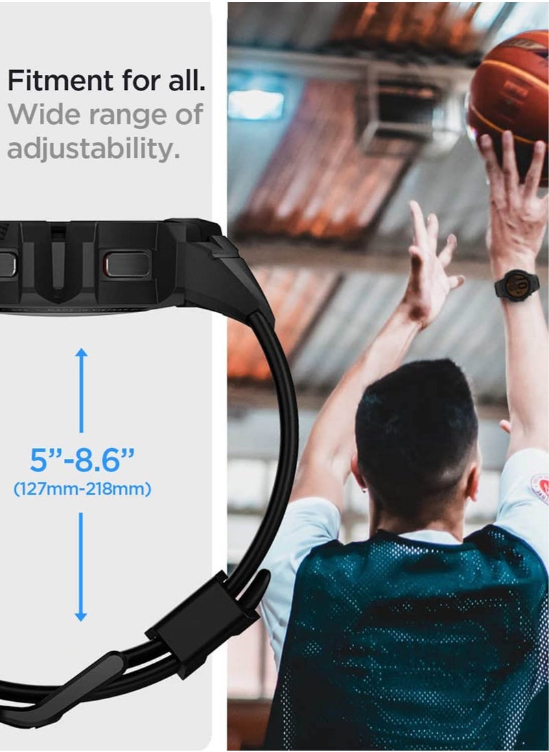 Spigen - Spigen Rugged Armor Pro Designed for Samsung Galaxy Watch FE (2024), Galaxy Watch 5 40mm (2022), Galaxy Watch 4 40mm (2021) Band with Case Protector - Charcoal Gray - Image 1