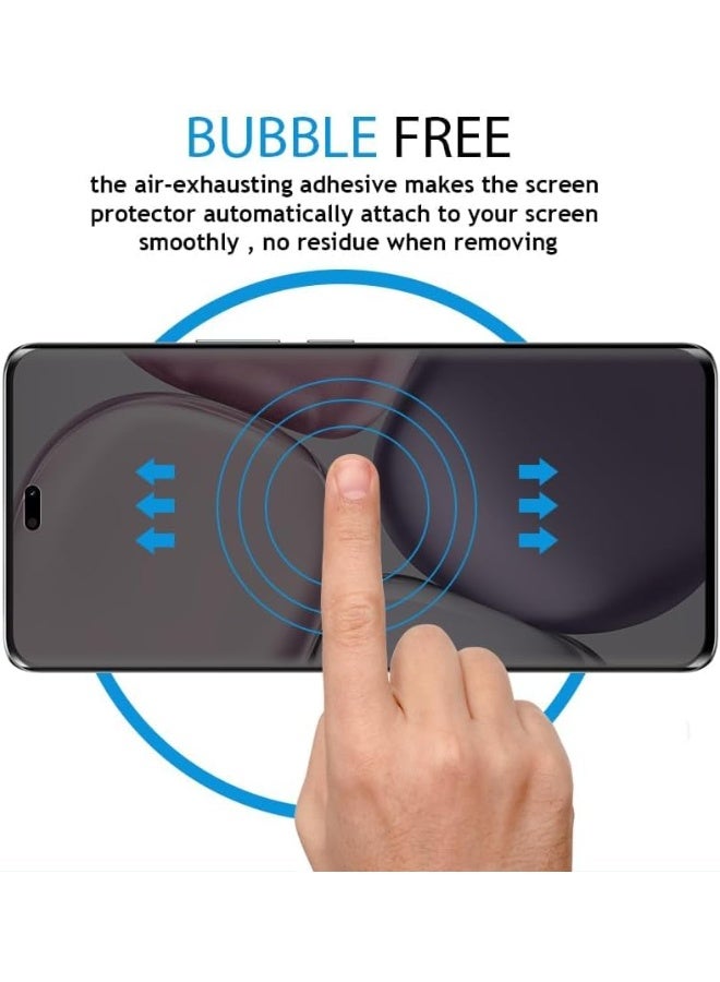 MUDISO Privacy Screen Protector for Honor X9C, 9H Hardness, Anti-Spy, Ceramic Flexible Glass, Easy Installation, 1 Pack - Image 3