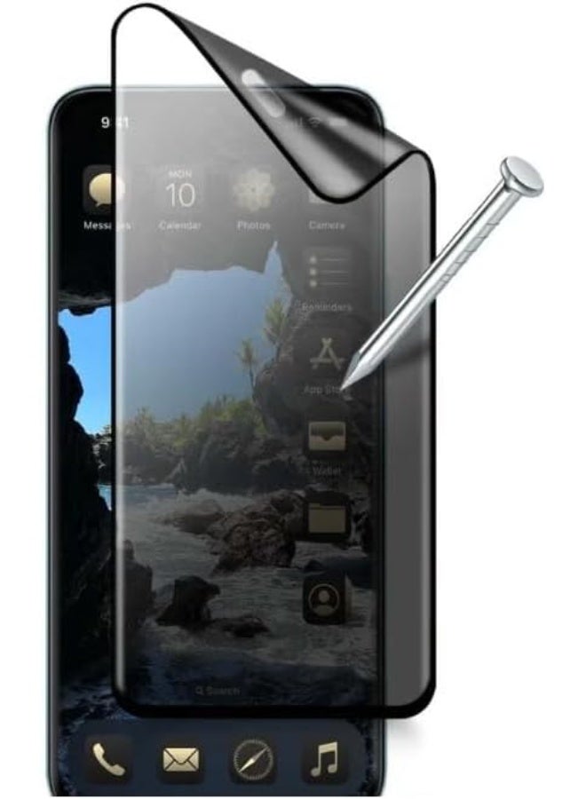 MUDISO Privacy Screen Protector for Honor X9C, 9H Hardness, Anti-Spy, Ceramic Flexible Glass, Easy Installation, 1 Pack - Image 2