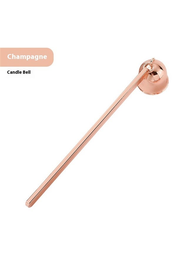 Candle Wick Trimmer Rose Gold，3 in 1 Candle Accessory Set,Large Candle Wick Trimmer Snuffer Extinguisher Hook with Long Handle,Stainless Steel Candle Wick Scissor Cutter Clipper Kit Gift (champagne color) - Image 2
