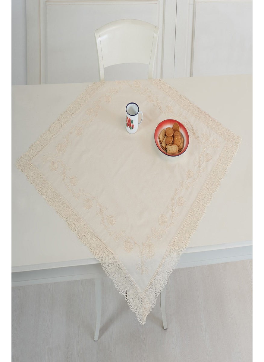 Ödel Home Odel Home Buldan Linen Yarn Embroidered Tablecloth 