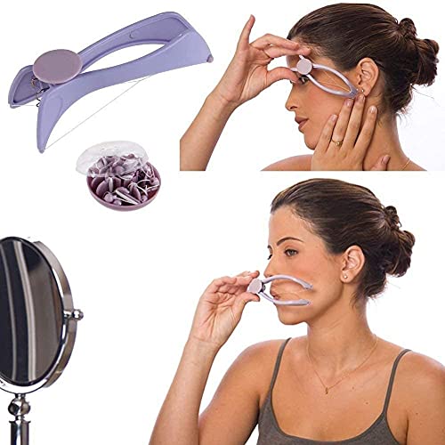 Clopic Women’s Slique Eyebrow Threading Machine/Face Hair Removal Plucker/Body Tweezers Kit for Eyebrow/Upper Lips/Face and Body Hairs (Multicolour) - Image 2