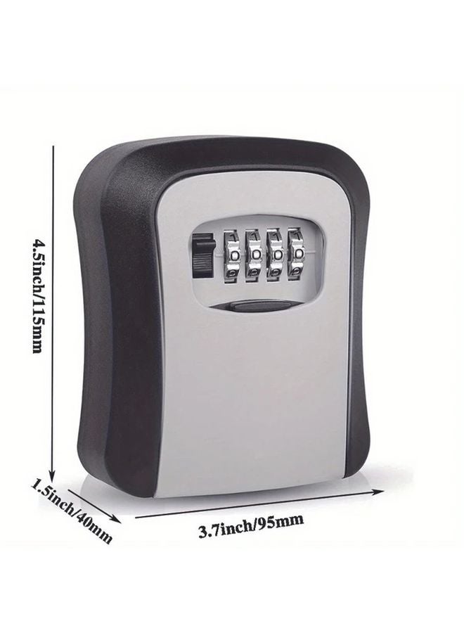 Gray Combination Key Lock Box Wall Mount Secure Code Lockbox for House Car Keys - Image 3