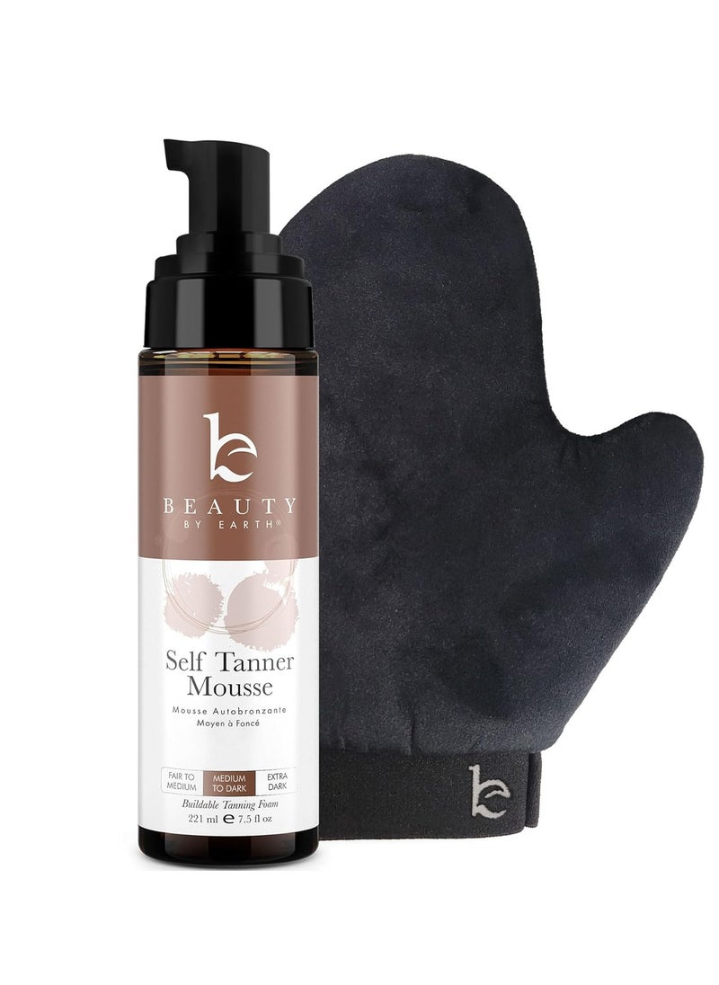 Self Tanner Tanning Mousse Kit - USA Made with Natural & Organic Ingredients, Self Tanner Mousse and Mitt, Self Tan Kit, Fake Tan Tanning Foam, Medium to Dark Sunless Tanner, Self Tanners Best Sellers - pzsku/Z6485010B15C2D5B56A4EZ/45/_/1735641283/5e1b4c09-9085-4b7d-a899-b6df14fb6c12