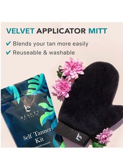 Beauty by Earth Self Tanner Tanning Mousse Kit - USA Made with Natural & Organic Ingredients, Self Tanner Mousse and Mitt, Self Tan Kit, Fake Tan Tanning Foam, Medium to Dark Sunless Tanner, Self Tanners Best Sellers  - Image 4