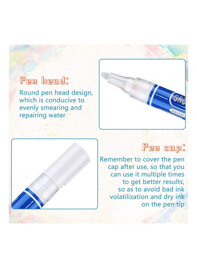 Grout Pen White Tile Paint Marker, 8Pcs Waterproof Grout Paint, Tile Grout Colorant and Sealer Pen for Bathrooms Kitchen Porch Patio Repair Refresh, White, Wide 4.5mm Tip - Image 3