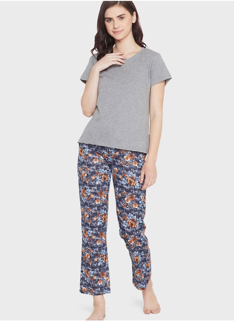 Clovia - Cotton Rich Sleep T-Shirt - Image 1