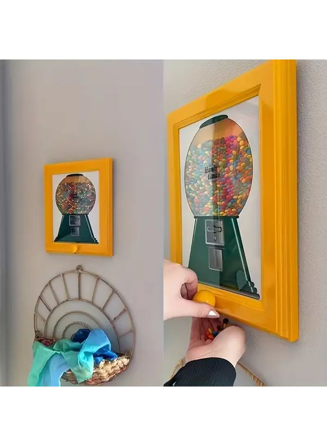 Rose Red Wall Mounted Square Candy Dispenser Photo Frame Food Safe Plastic Kitchen Decor - Image 2
