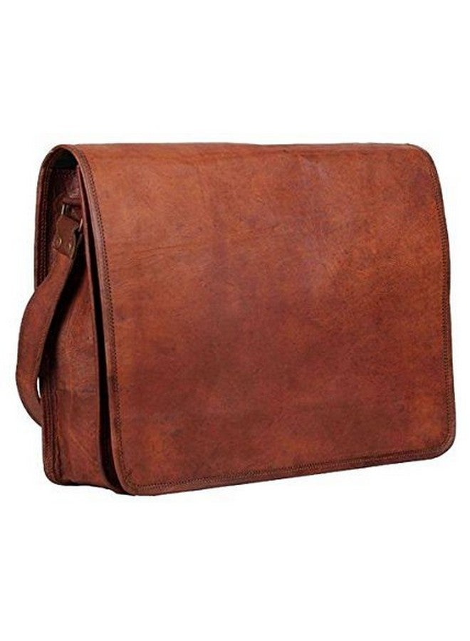 TUZECH Pure Leather Vintage Cross-Body Messenger Satchel Bag (13.3 Inches, Brown) - Image 2