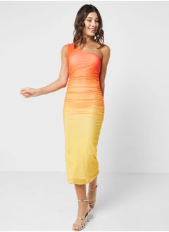 Ginger One Shoulder Ombre Dress  - Image 4