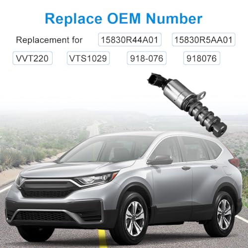WMPHE Engine Variable Valve Timing VVT Solenoid Compatible with Honda Accord 2008-2012 CR-V 2012-2014 Crosstour 2012-2015 L4 2.4L Replacement for 15830R44A01 15830R5AA01 918-076 918076 VVT220 VTS1029 - Image 3