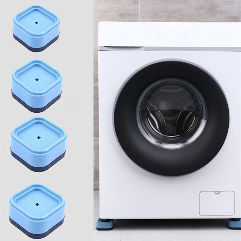 KRIVETY Washer Dryer Stabilizer Pads Antivibration AntiWalk Pads Anti Vibrant Pad Excludes Walking Feet Reduces Vibration as Washing Machine Mat Pan Tray Stand Stabilizer Pedestal Pack of 4 - Image 1