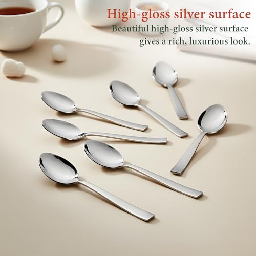 Parage 6 Piece Stainless Steel Tea Spoon Set for Tea, Coffee, Sugar & Spices, Small Spoons, Silver, Thickness: 1.8mm, Length: 14.5 cm - Image 3
