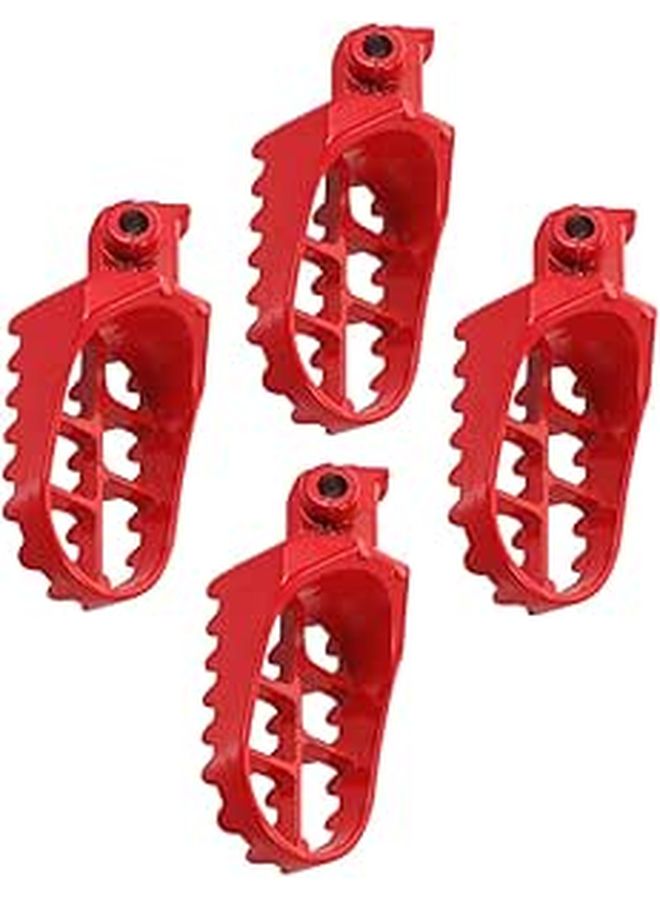 4Pcs Universal Pit Bike Foot Pegs Replacement Foot Pedals For Motocross Mini Off Road Motorcycles Red - Image 1