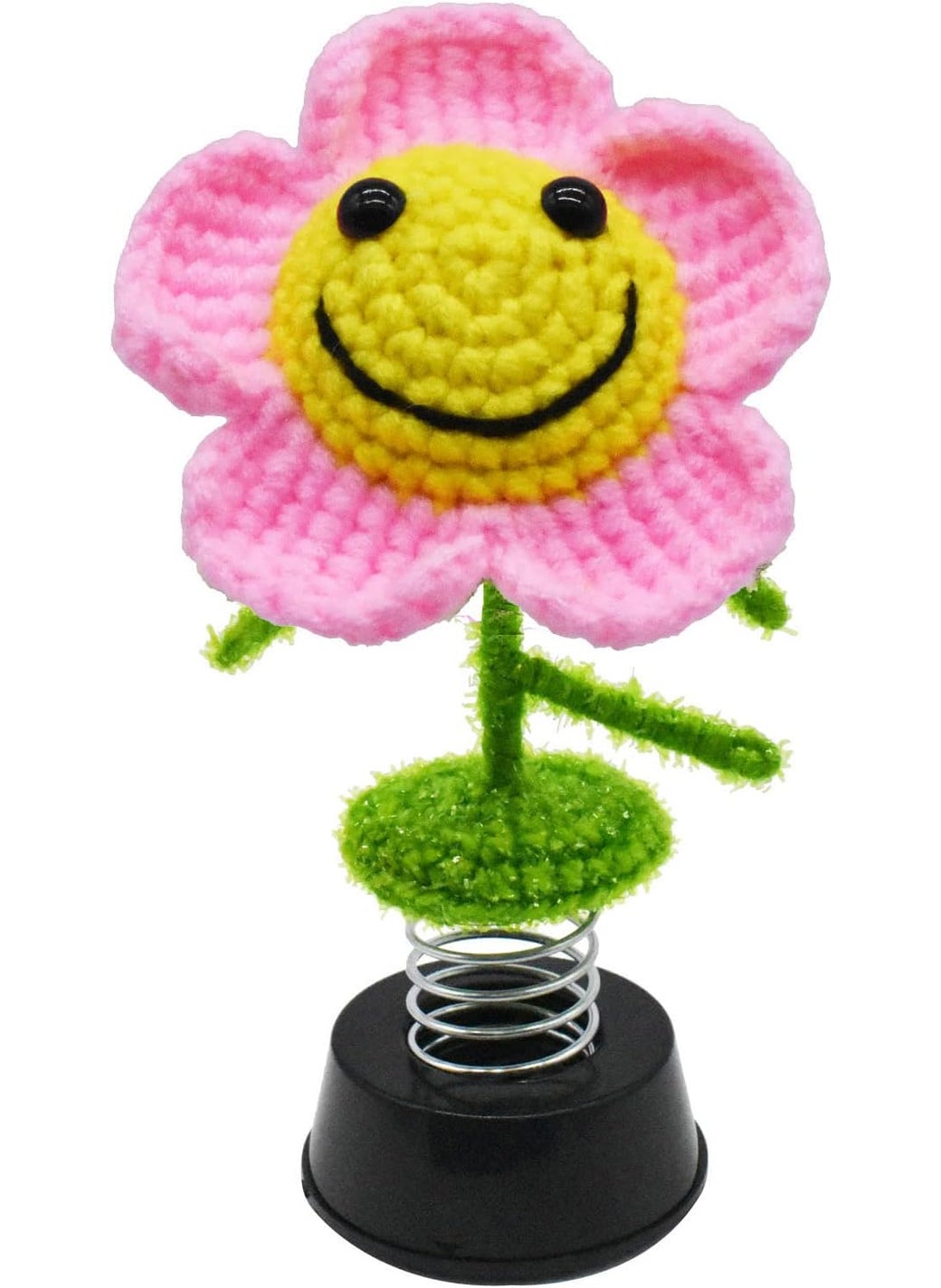 AMNQUERXUS Sunflower Gifts for Women Handmade Sunflower Decor Car Dashboard Decorations Flower Wall Decor Bottom Sticker Design Pink  - Image 1